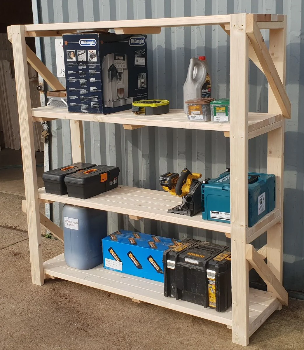 Wooden Acorn Garage Shelving Unit, 4 Tier EXTRA Heavy-Duty Racking - Image 8