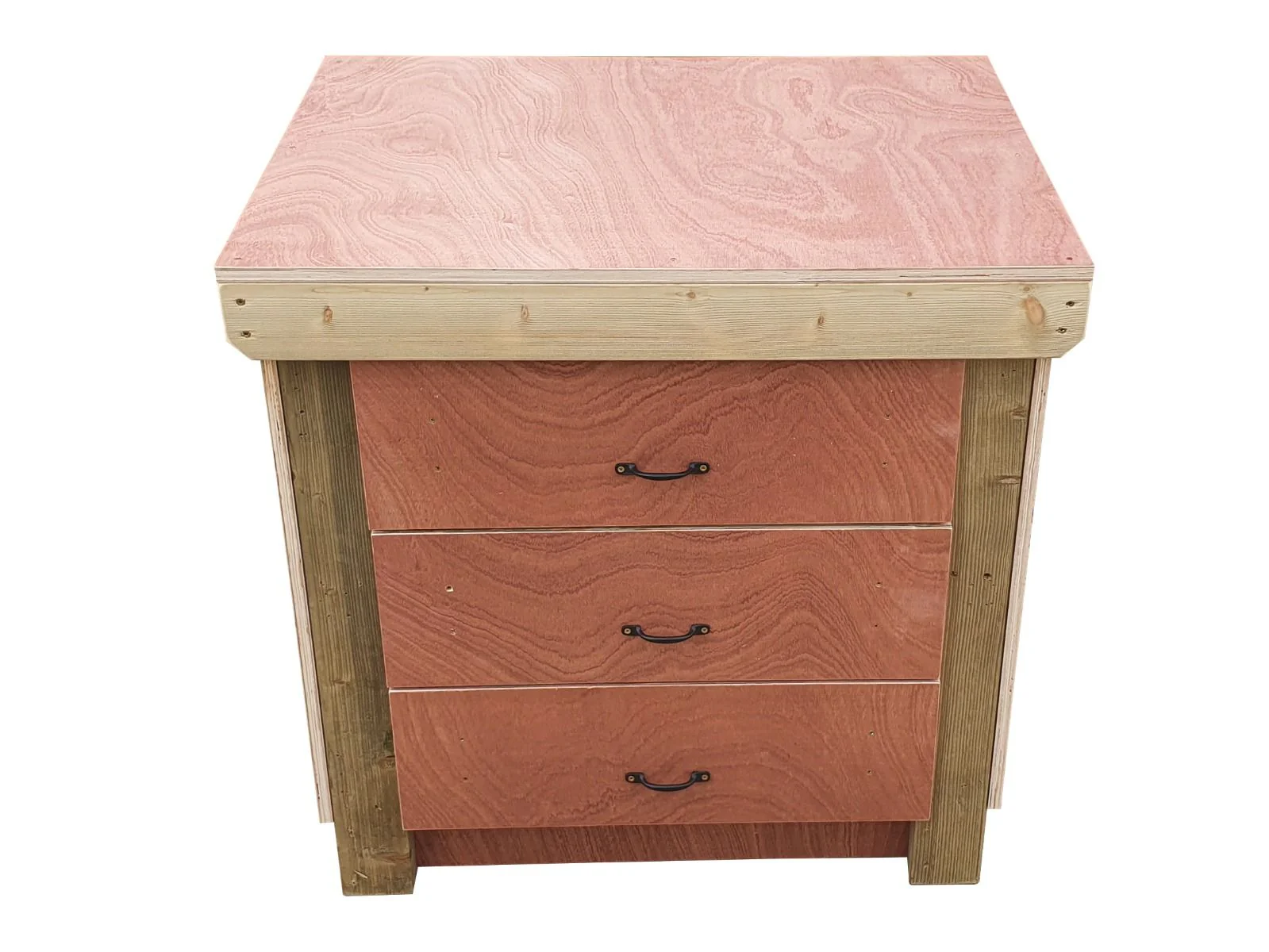 Wooden Eucalyptus Hardwood Top Workbench, Tool Cabinet With Drawers (V.2) - Image 22