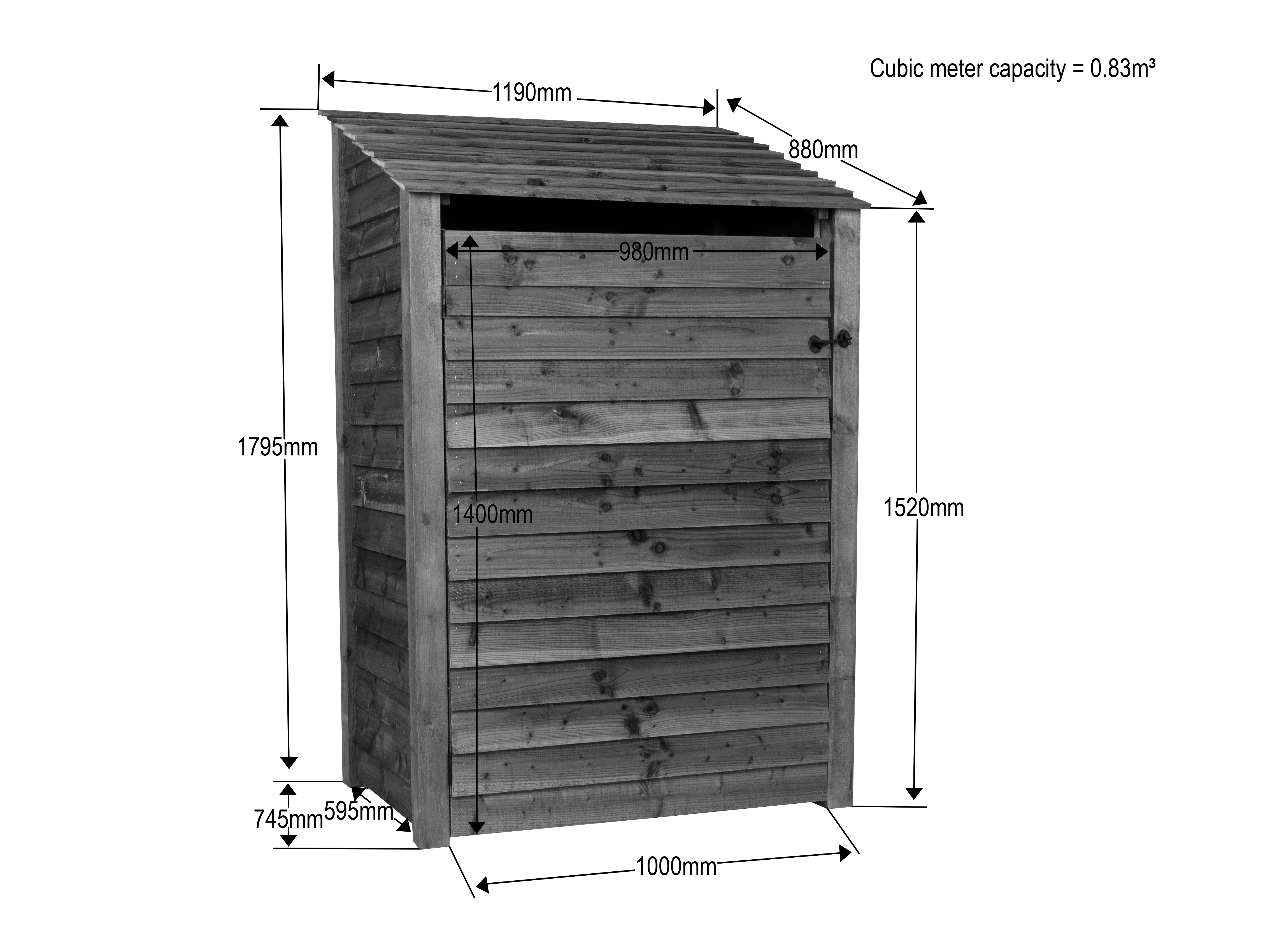 Wooden Garden Tool Storage W-119cm, H-126cm or 180cm, D-88cm - Image 9