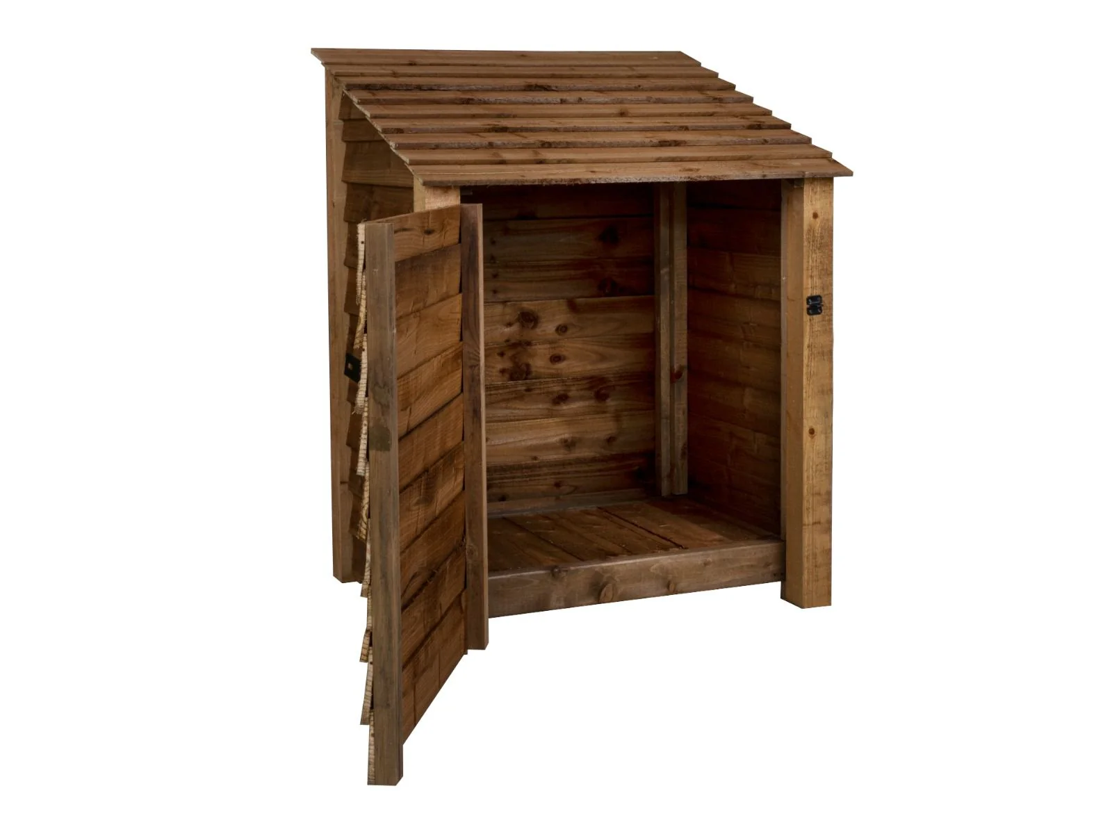 Wooden Garden Tool Storage W-99cm, H-126cm or 180cm, D-88cm - Brown Finish - Image 5