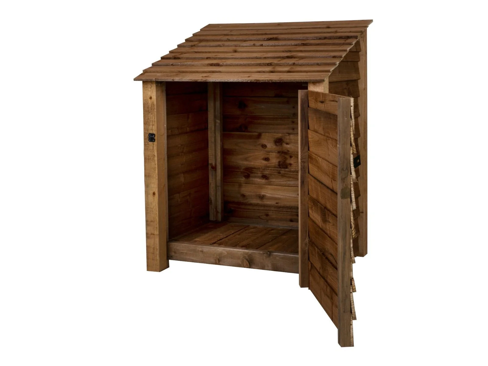Wooden Garden Tool Storage W-99cm, H-126cm or 180cm, D-88cm - Brown Finish - Image 6