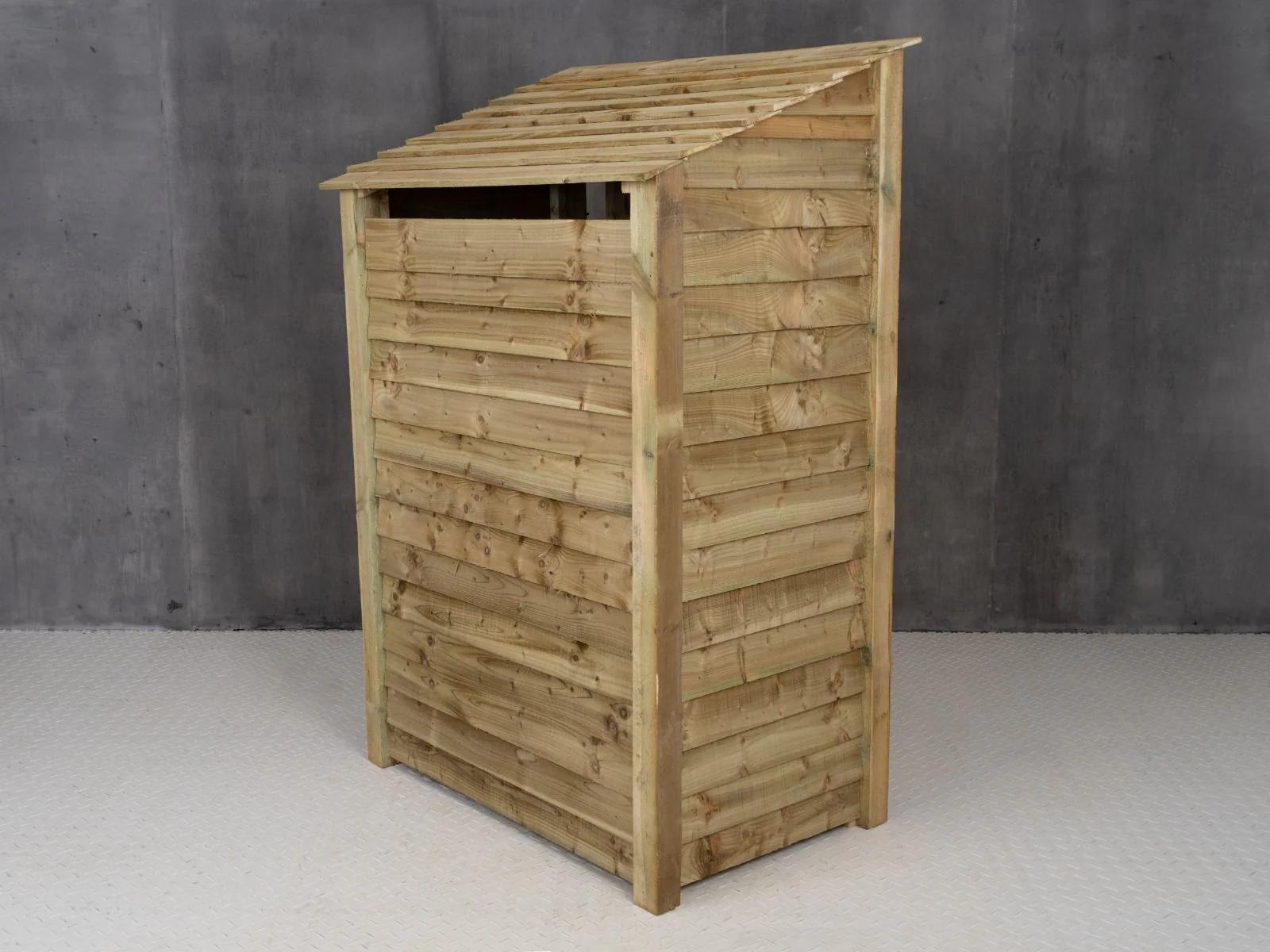 Wooden Garden Tool Storage with Shelf (Roof Sloping Back) W-119cm, H-126cm or 180cm, D-88cm - Image 5