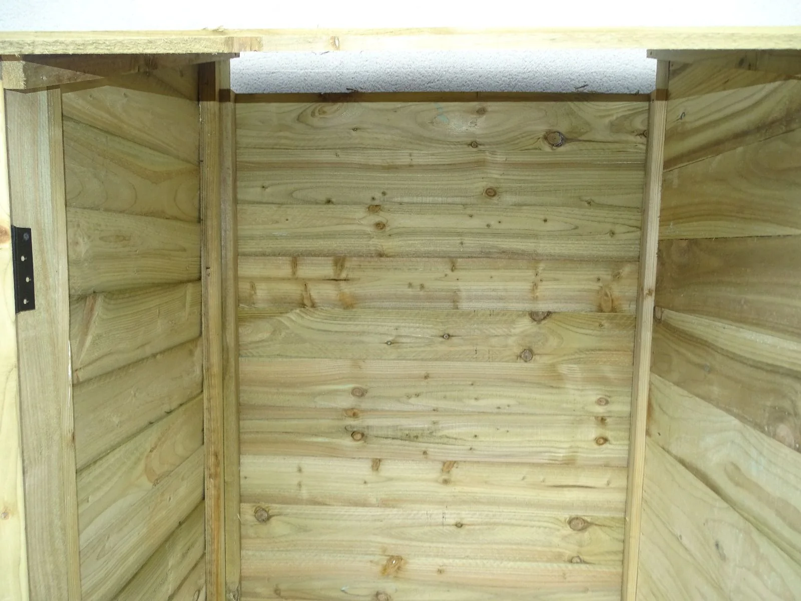 Wooden Garden Tool Storage with Shelf (Roof Sloping Back) W-99cm, H-126cm or 180cm, D-88cm - Image 3