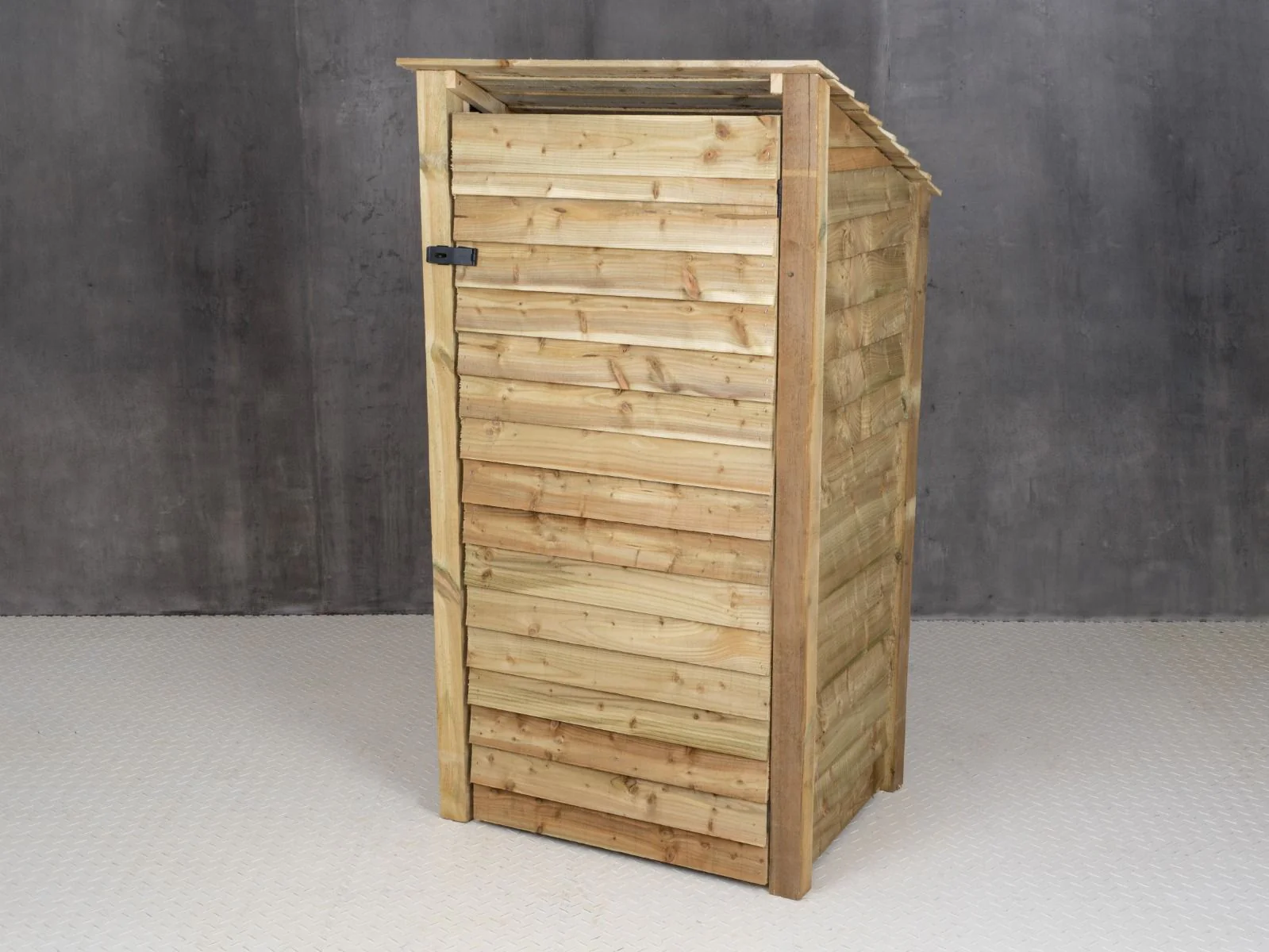 Wooden Garden Tool Storage with Shelf (Roof Sloping Back) W-99cm, H-126cm or 180cm, D-88cm - Image 4