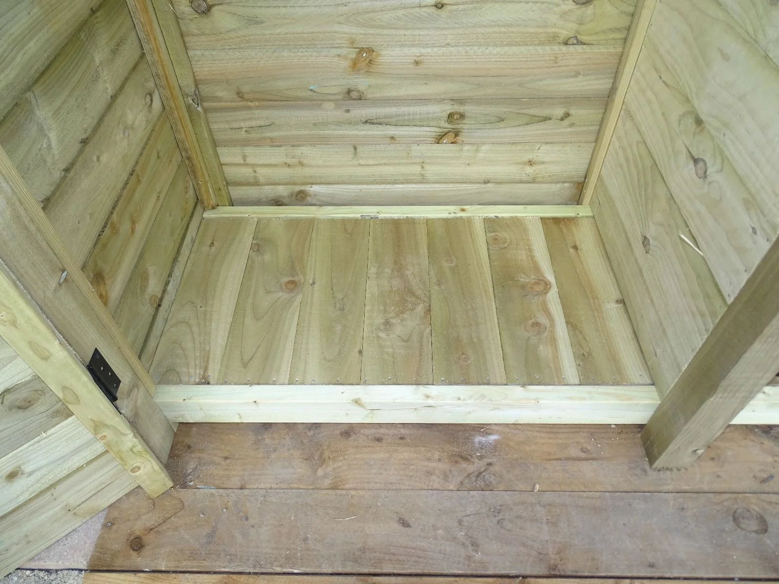 Wooden Garden Tool Storage with Shelf (Roof Sloping Back) W-99cm, H-126cm or 180cm, D-88cm - Image 7