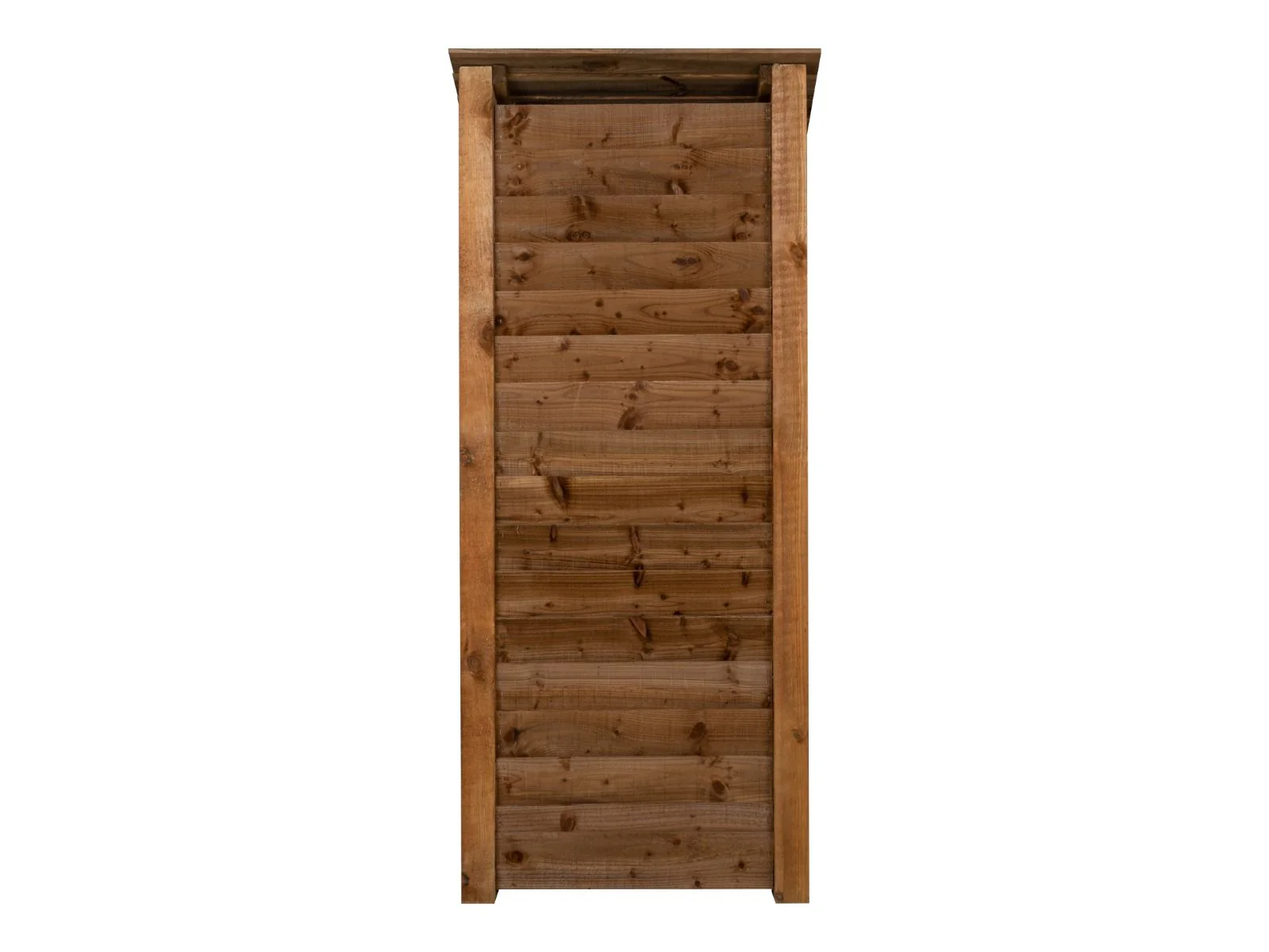 Wooden Garden Tool Storage with Shelf W-79cm, H-126cm or 180cm, D-88cm - Brown Finish - Image 4