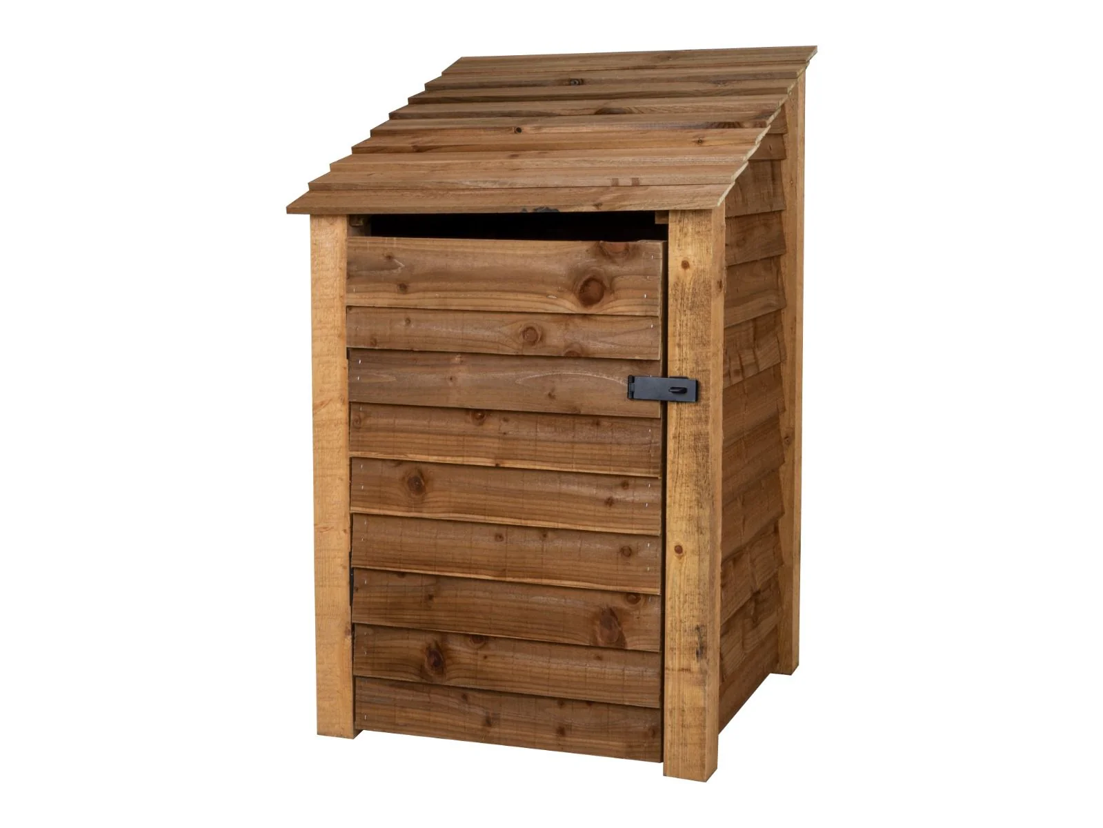 Wooden Garden Tool Storage with Shelf W-79cm, H-126cm or 180cm, D-88cm - Brown Finish - Image 6