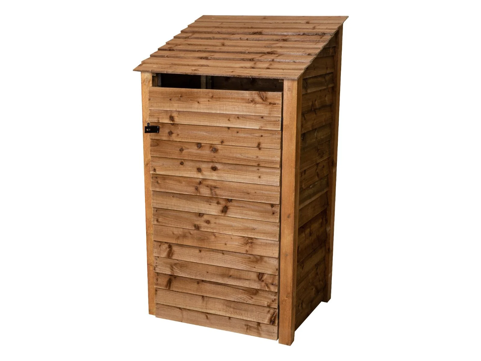 Wooden Garden Tool Storage with Shelf W-99cm, H-126cm or 180cm, D-88cm - Brown Finish - Image 4