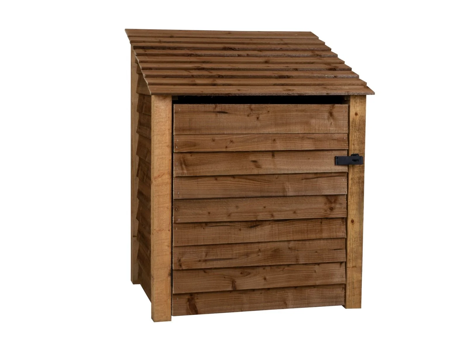 Wooden Garden Tool Storage with Shelf W-99cm, H-126cm or 180cm, D-88cm - Brown Finish - Image 6