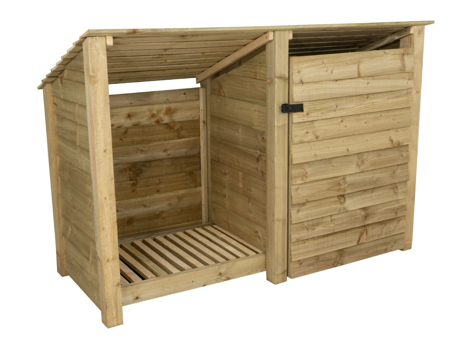 Wooden Garden Tool Storage (Roof Sloping Back) W-187cm, H-126cm or 180cm, D-88cm - Image 4