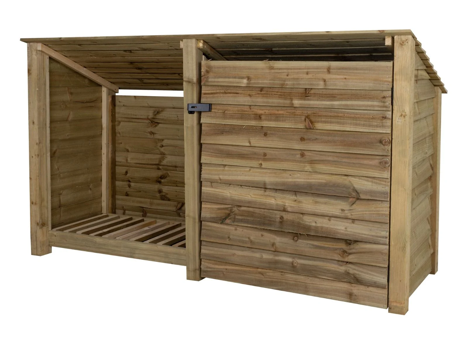 Wooden Garden Tool Storage (Roof Sloping Back) W-227cm, H-126cm or 180cm, D-88cm - Image 3