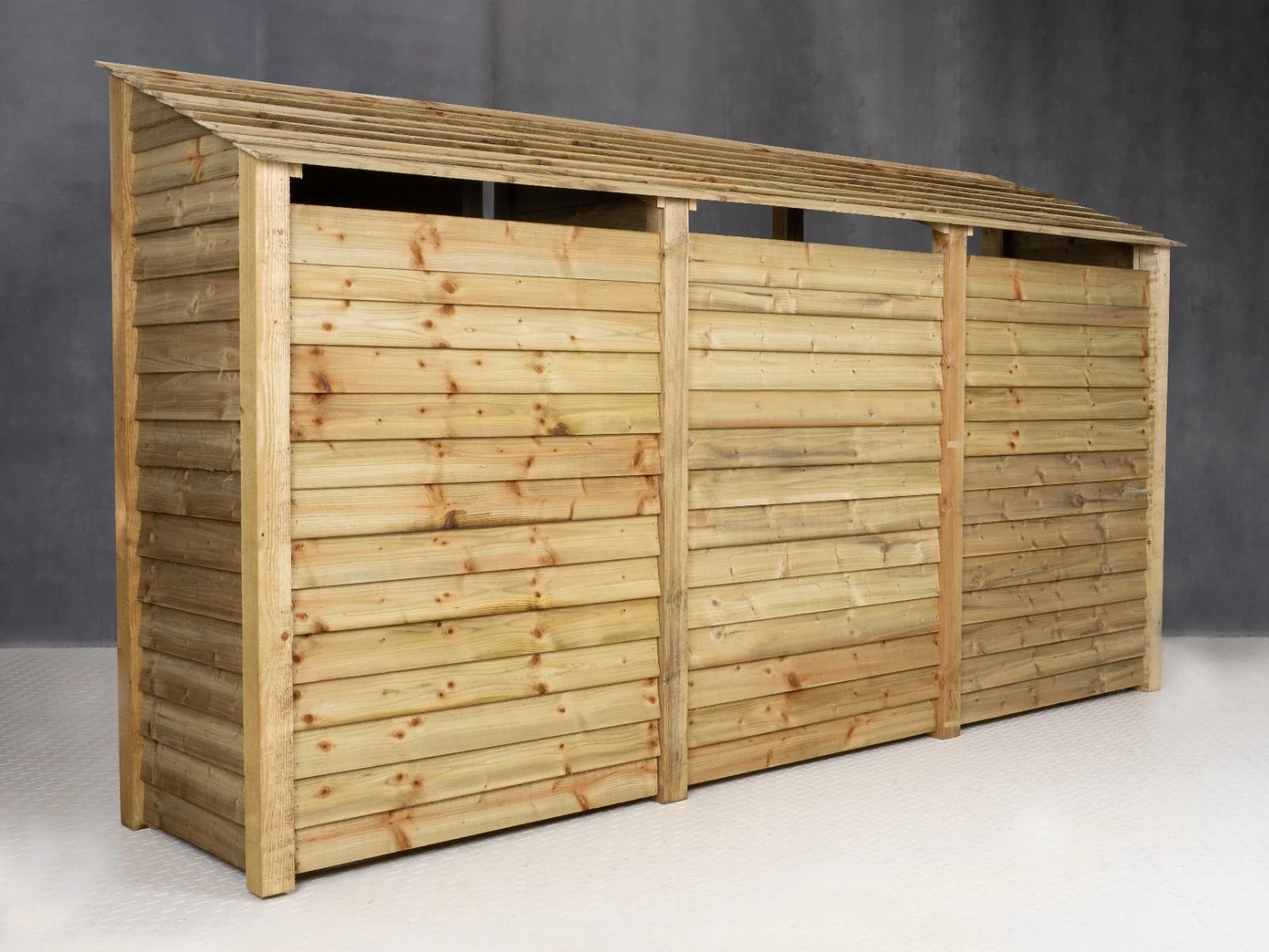 Wooden Garden Tool Storage (Roof Sloping Back) W-335cm, H-126cm or 180cm, D-88cm - Image 3