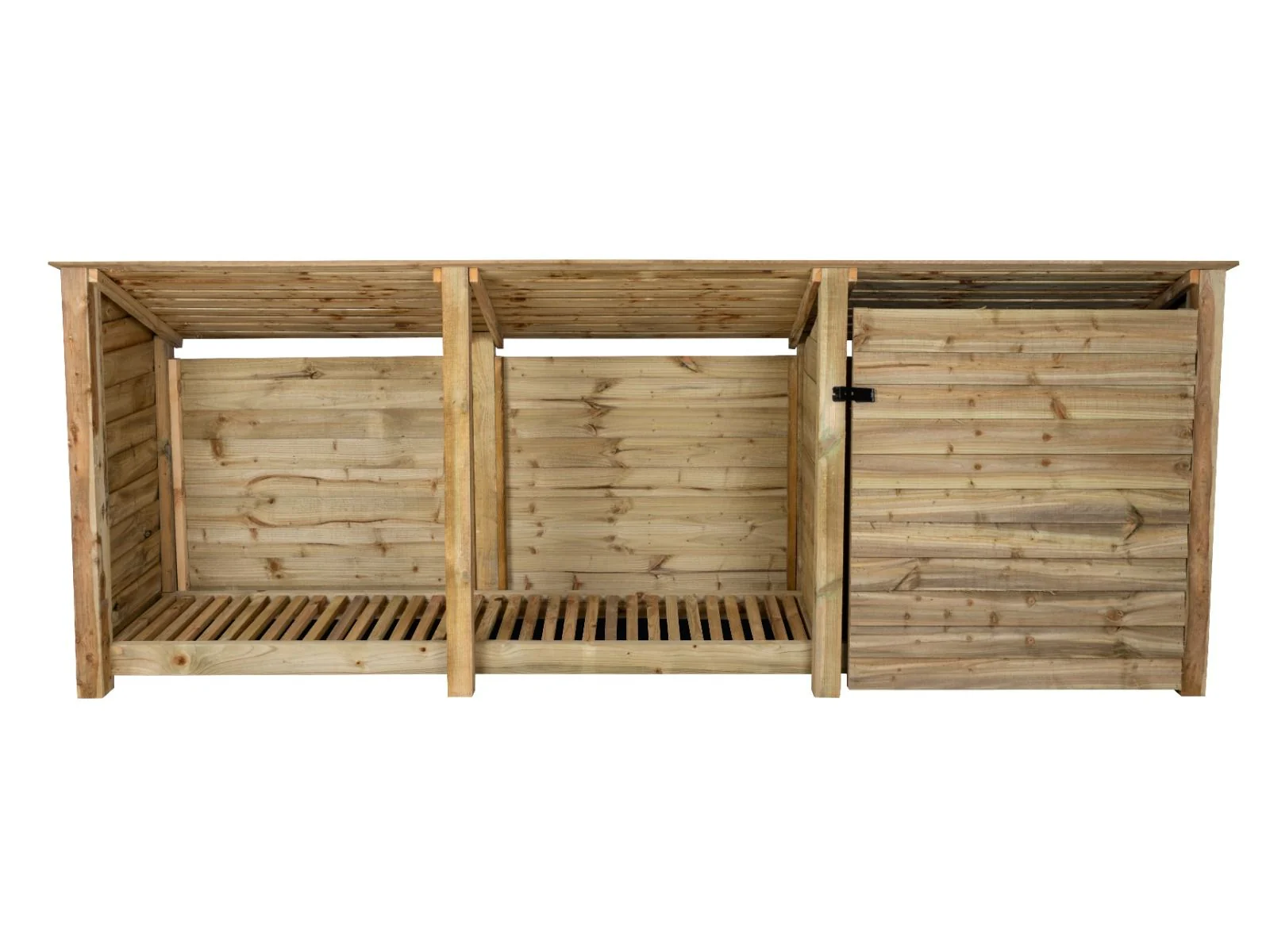 Wooden Garden Tool Storage (Roof Sloping Back) W-335cm, H-126cm or 180cm, D-88cm - Image 5