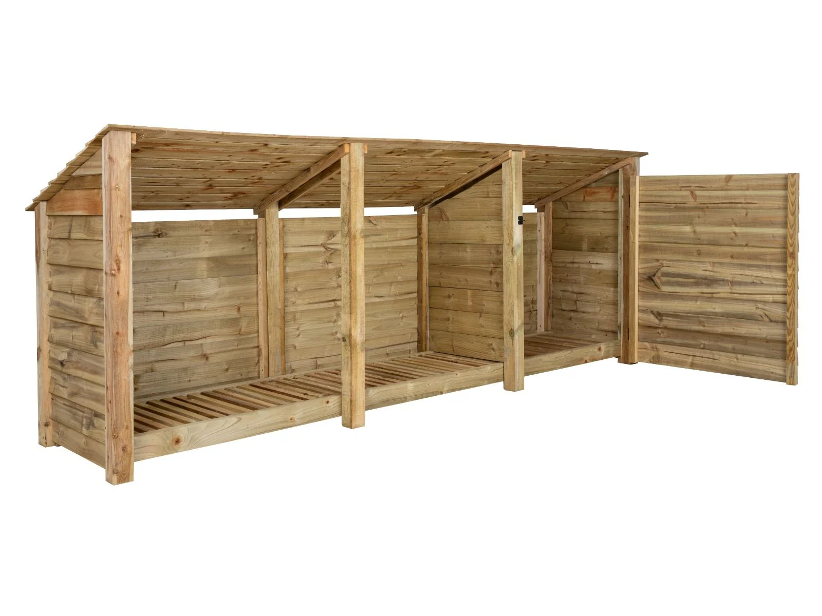 Wooden Garden Tool Storage (Roof Sloping Back) W-335cm, H-126cm or 180cm, D-88cm - Image 6