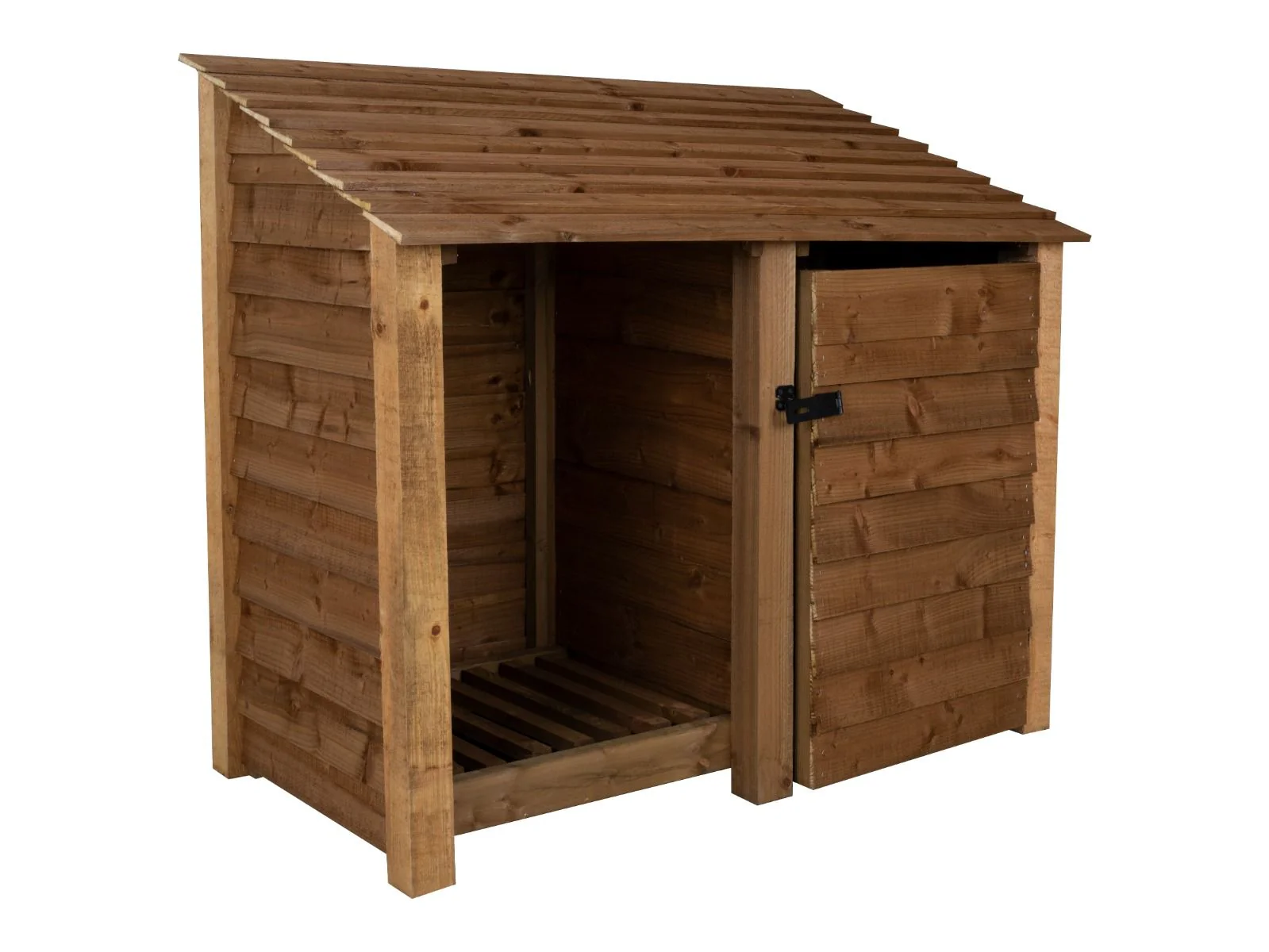 Wooden Garden Tool Storage W-146cm, H-126cm or 180cm, D-88cm - Brown Finish - Image 4