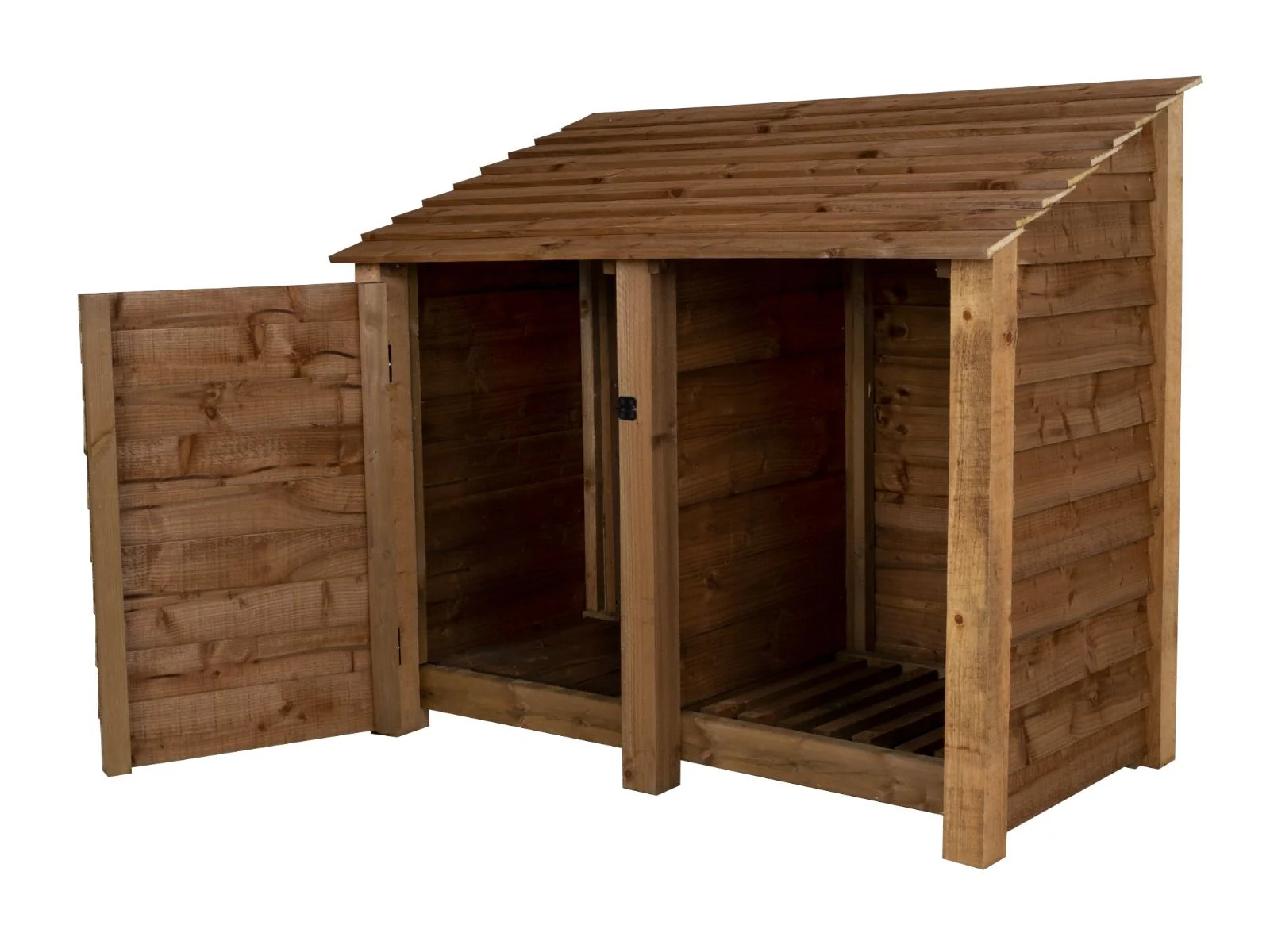 Wooden Garden Tool Storage W-146cm, H-126cm or 180cm, D-88cm - Brown Finish - Image 5