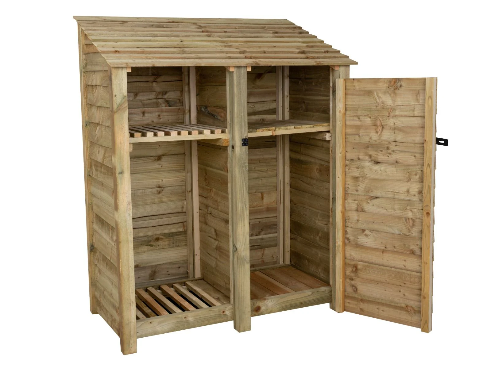 Wooden Garden Tool Storage with Shelf W-146cm, H-126cm or 180cm, D-88cm - Image 4