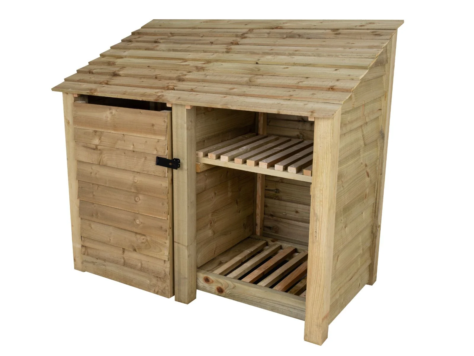 Wooden Garden Tool Storage with Shelf W-146cm, H-126cm or 180cm, D-88cm - Image 5