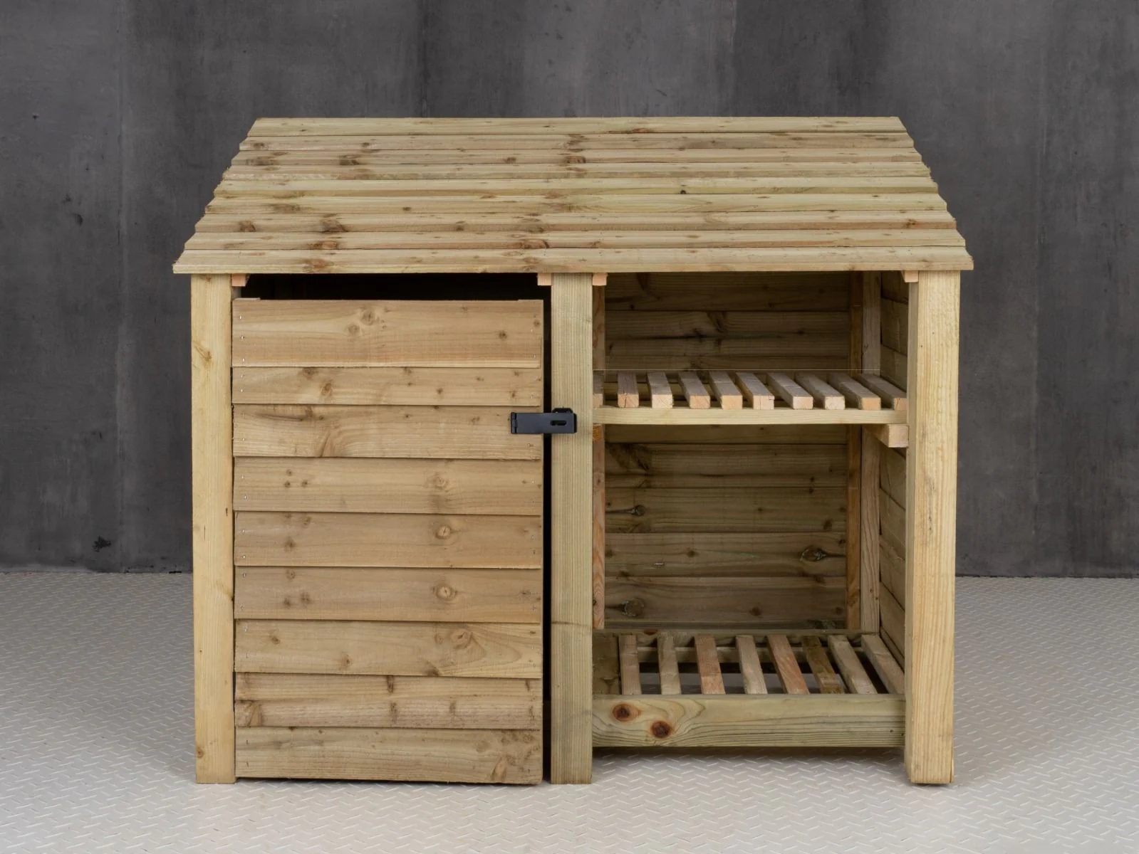 Wooden Garden Tool Storage with Shelf W-146cm, H-126cm or 180cm, D-88cm - Image 7