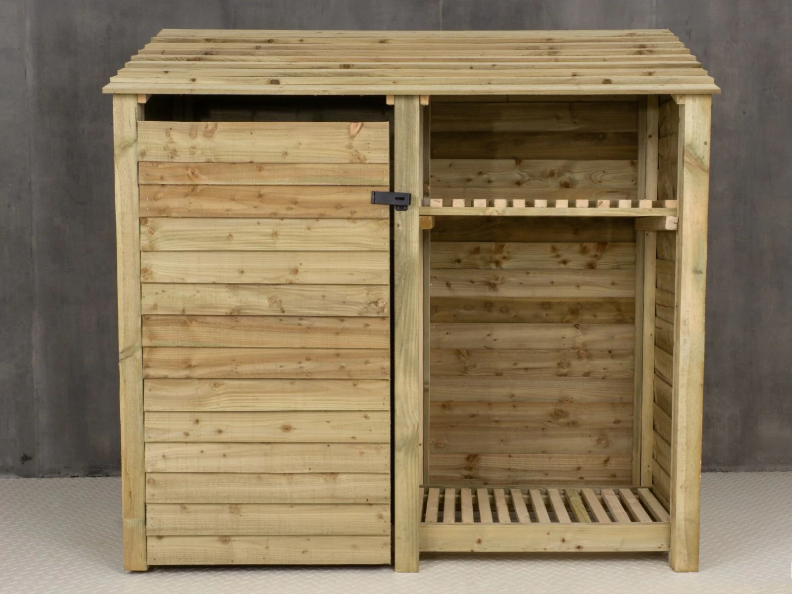 Wooden Garden Tool Storage with Shelf W-187cm, H-126cm or 180cm, D-88cm - Image 3