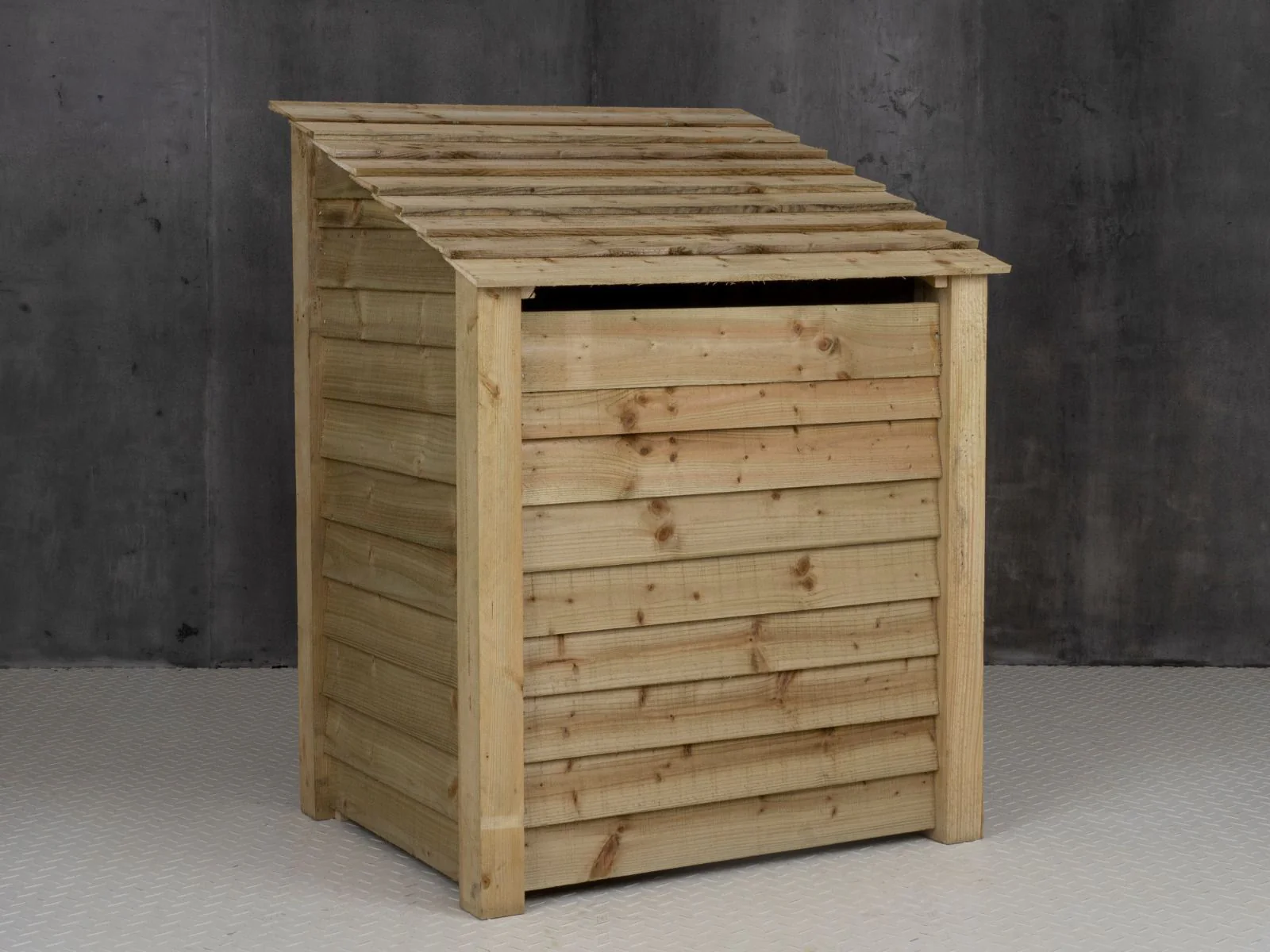 Wooden Log Store (Roof Sloping Back) W-99cm, H-126cm Or 180cm, D-88cm - Image 3