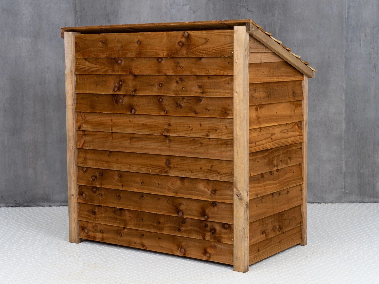 Wooden Log Store (W-119cm, H-118cm, D-71cm) - Brown Finish - Image 4