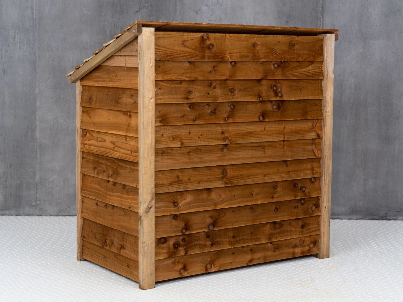 Wooden Log Store (W-119cm, H-118cm, D-71cm) - Brown Finish - Image 5