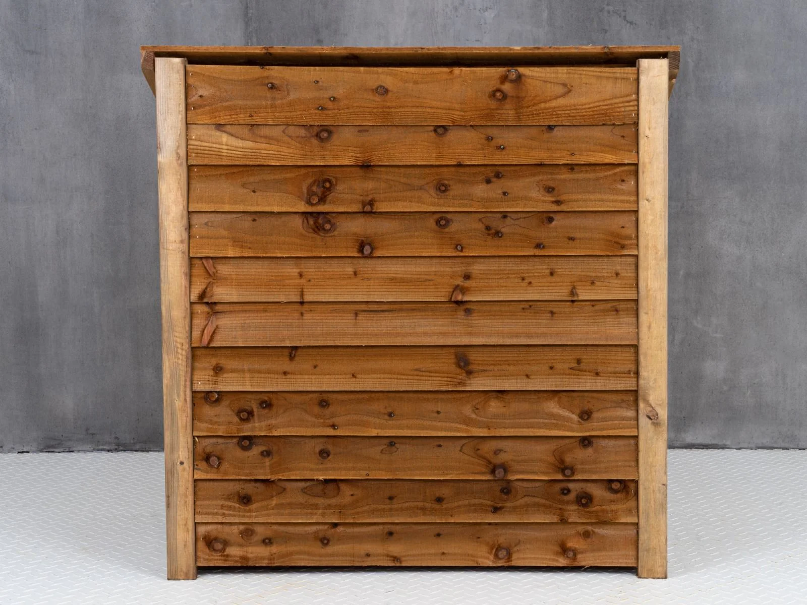 Wooden Log Store (W-119cm, H-118cm, D-71cm) - Brown Finish - Image 6