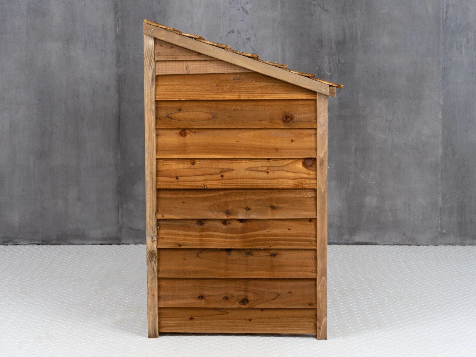 Wooden Log Store (W-119cm, H-118cm, D-71cm) - Brown Finish - Image 7
