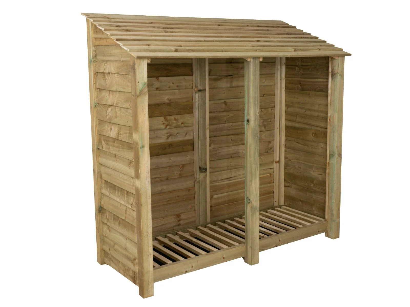 Wooden Log Store W-187cm, H-126cm or 180cm, D-88cm