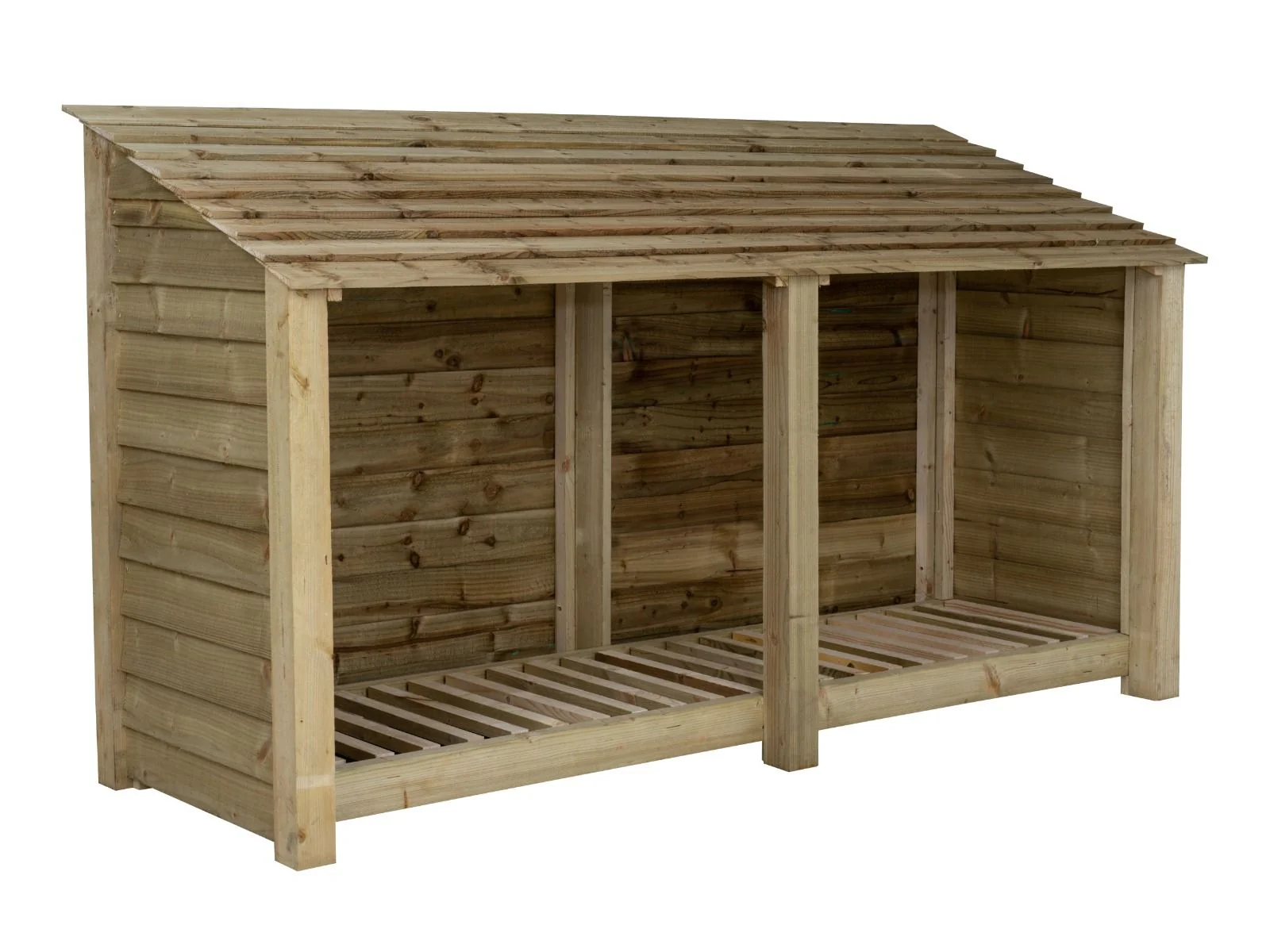 Wooden Log Store W-227cm, H-126cm or 180cm, D-88cm - Image 4