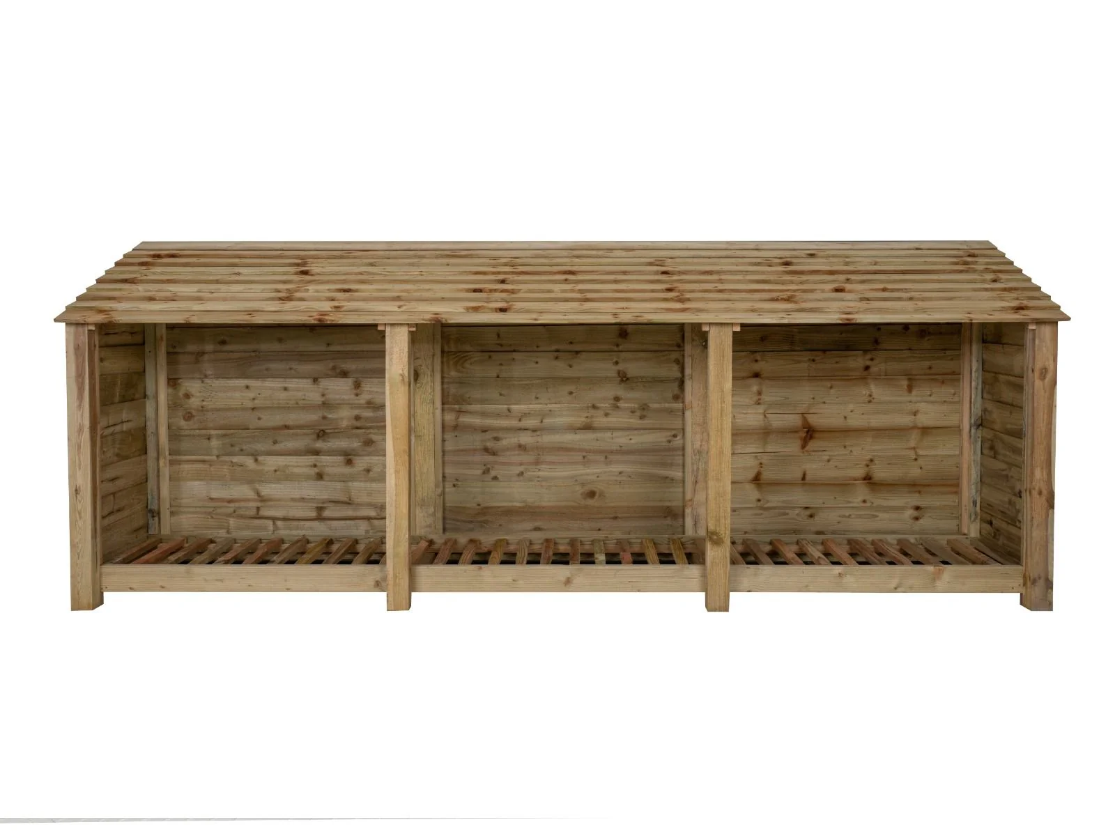 Wooden Log Store W-335cm, H-126cm or 180cm, D-88cm - Image 4