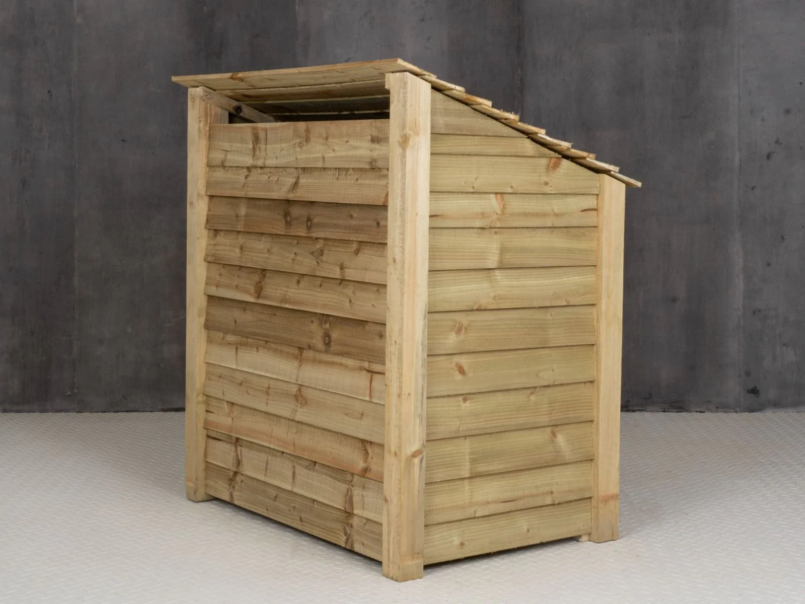 Wooden Log Store with Door and Shelf W-119cm, H-126cm Or 180cm, D-88cm - Image 5