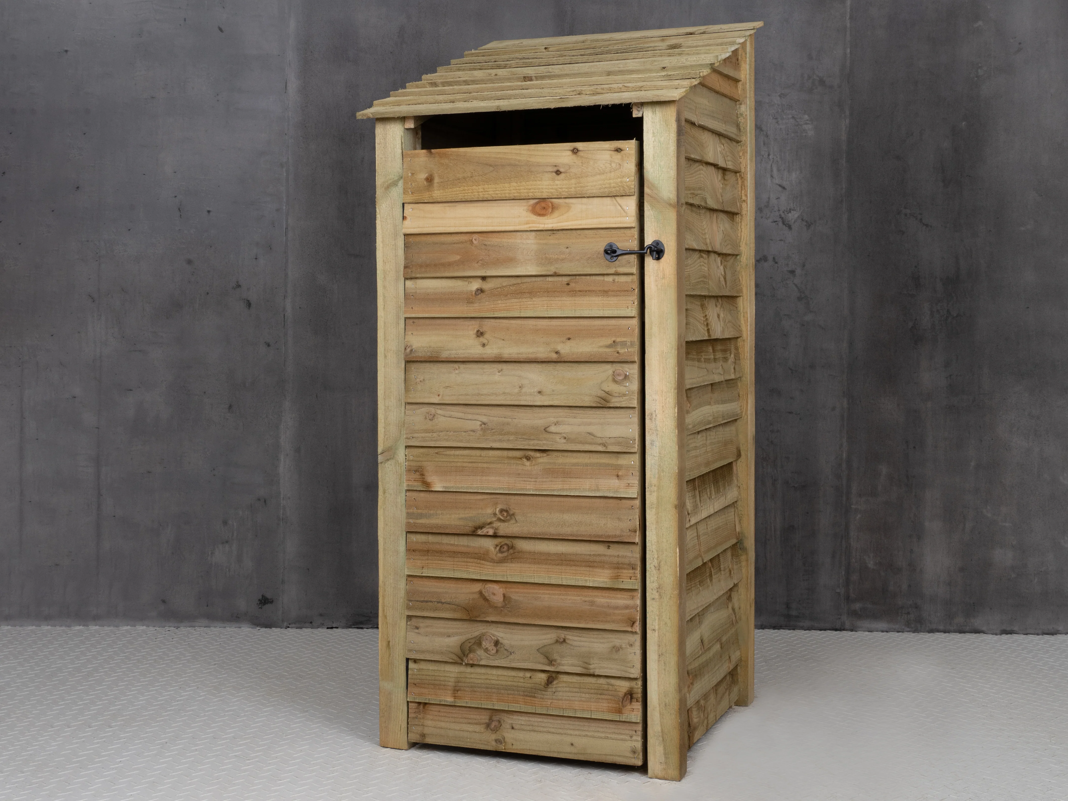 Wooden Log Store with Door and Shelf W-79cm, H-126cm or 180cm, D-88cm - Image 10