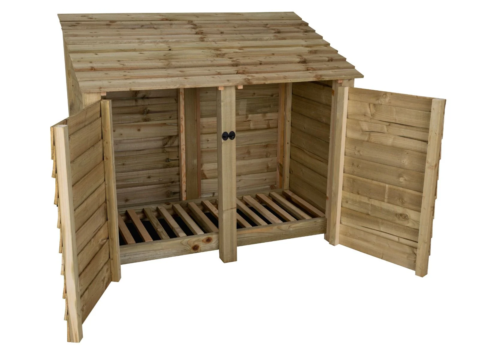 Wooden Log Store with Door W-146cm, H-126cm or 180cm, D-88cm - Image 10