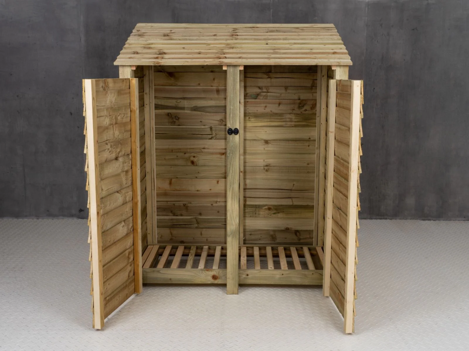 Wooden Log Store with Door W-146cm, H-126cm or 180cm, D-88cm - Image 8