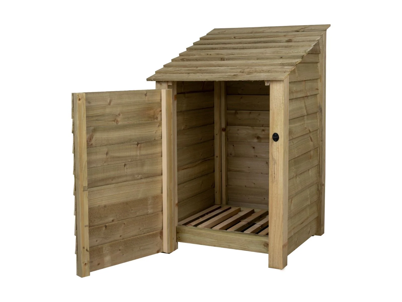 Wooden Log Store with Door W-79cm, H-126cm or 180cm, D-88cm - Image 3