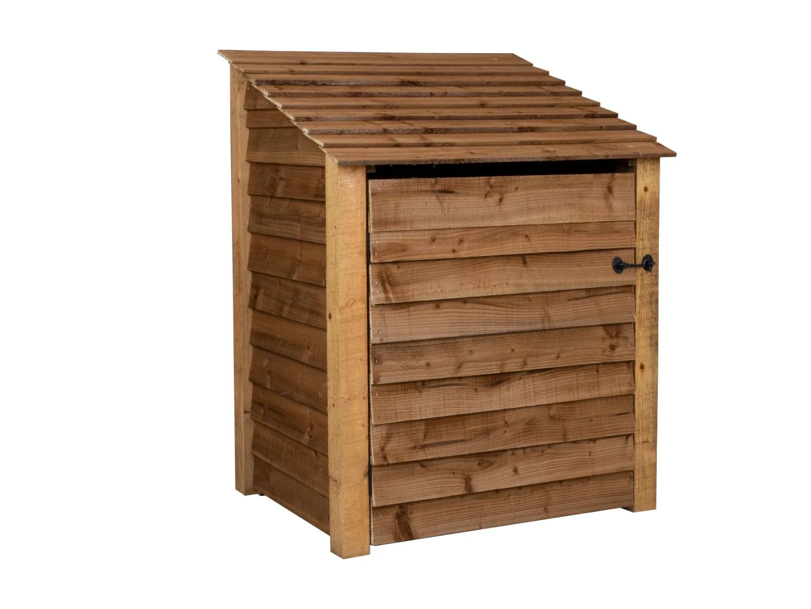 Wooden Log Store with Door W-99cm, H-126cm Or 180cm, D-88cm - Brown Finish - Image 4
