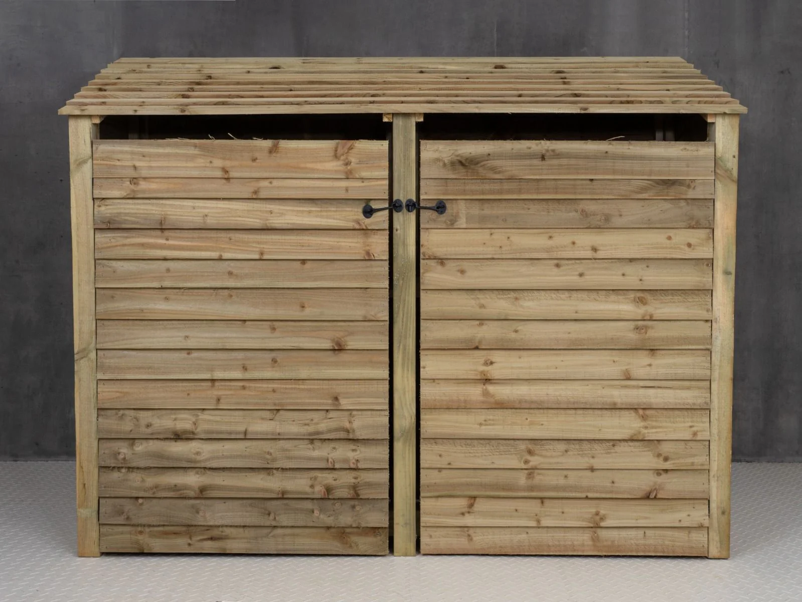 Wooden Log Store with Doors and Shelf W-227cm, H-126cm or 180cm, D-88cm - Image 4