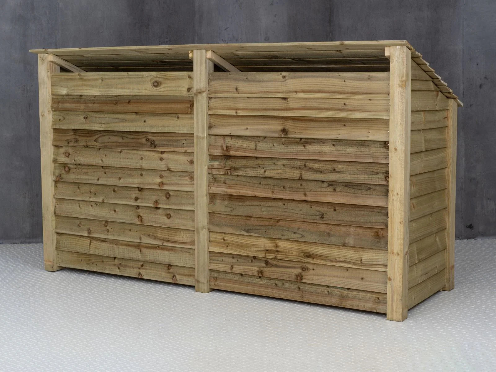Wooden Log Store with Doors and Shelf W-227cm, H-126cm or 180cm, D-88cm - Image 6