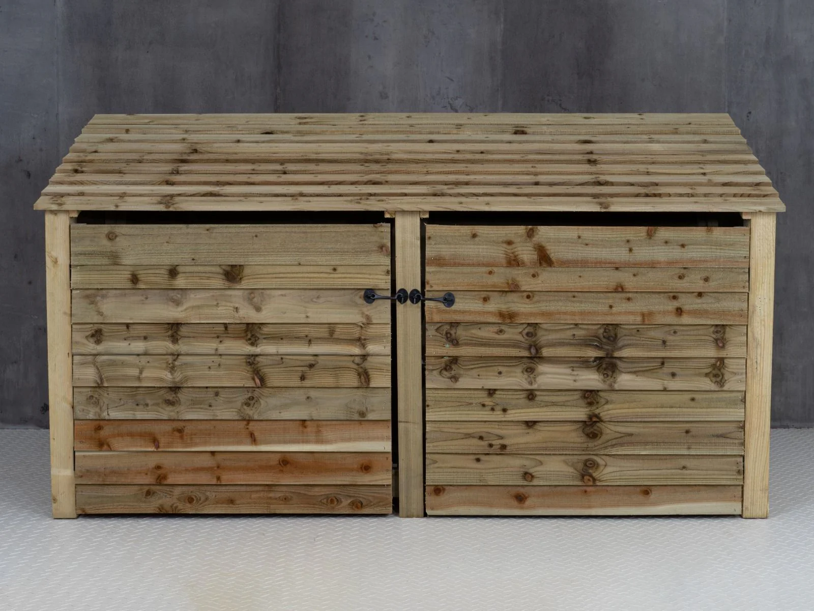 Wooden Log Store with Doors and Shelf W-227cm, H-126cm or 180cm, D-88cm - Image 7