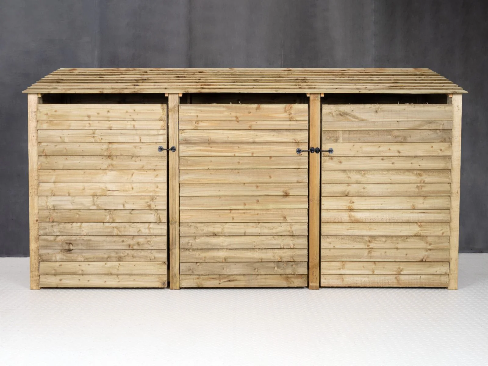 Wooden Log Store with Doors W-335cm, H-126cm or 180cm, D-88cm - Image 4
