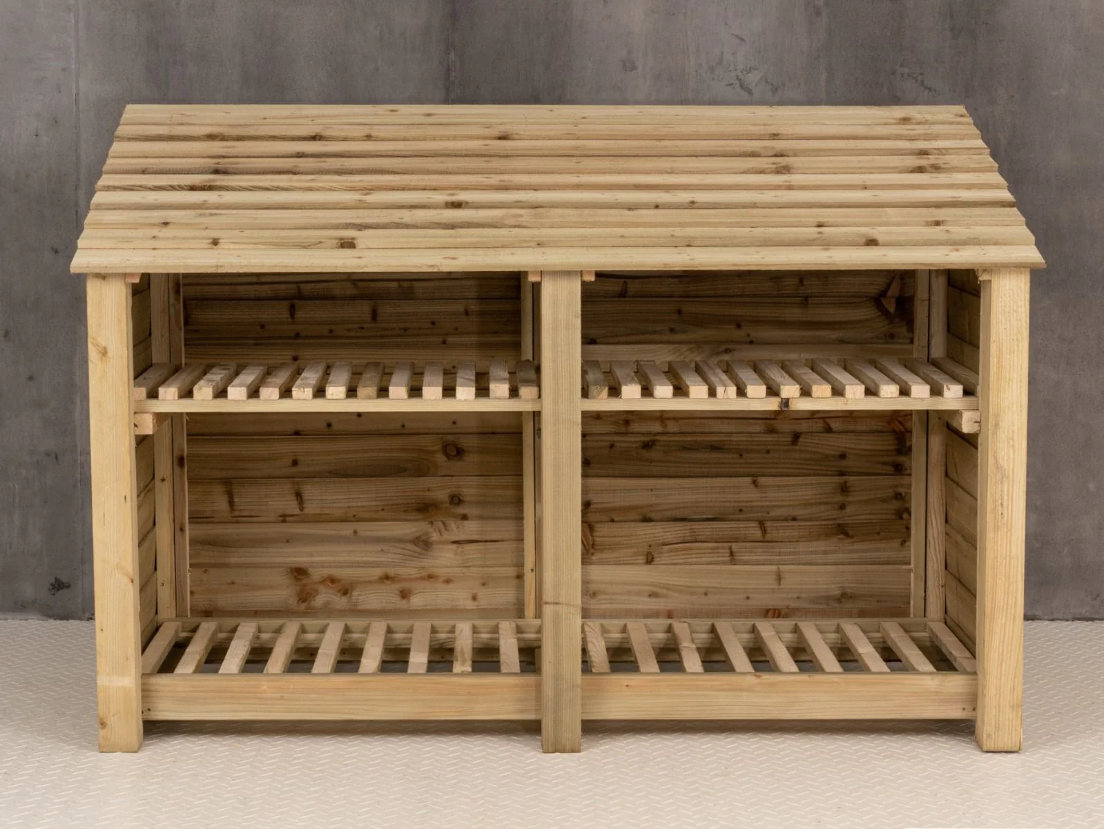 Wooden Log Store with Shelf W-187cm, H-126cm or 180cm, D-88cm - Image 5