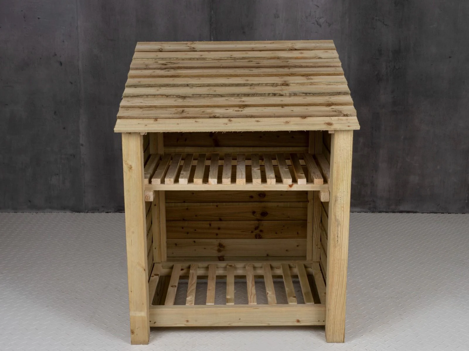Wooden Log Store with Shelf W-99cm, H-126cm Or 180cm, D-88cm - Image 4