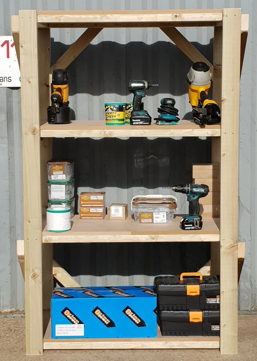 Wooden MDF Garage Shelving Unit, 4 Tier EXTRA Heavy-Duty Racking - Image 7