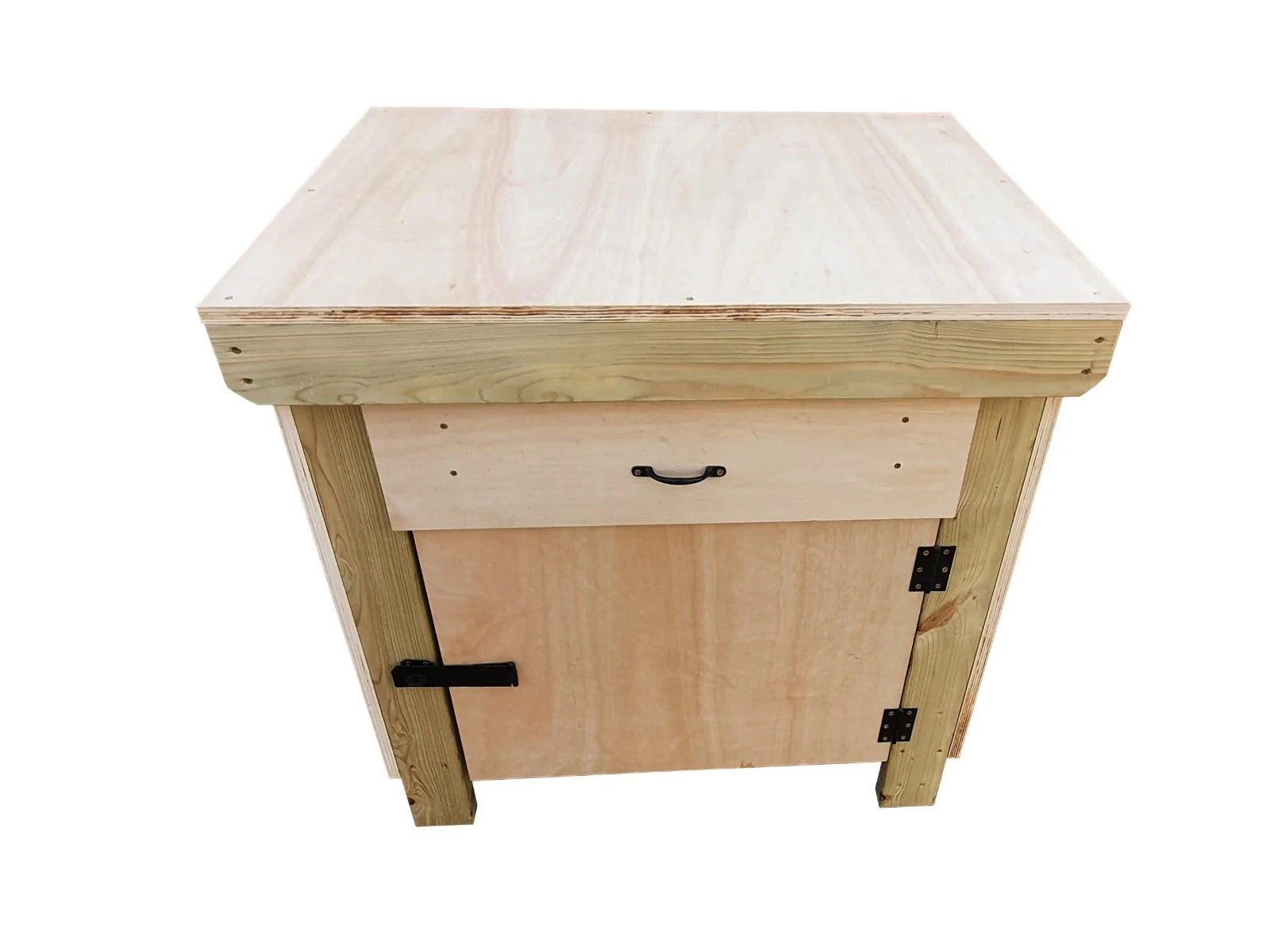 Wooden MDF top storage workbench with lockable cupboard and drawers (V.4) - Image 4