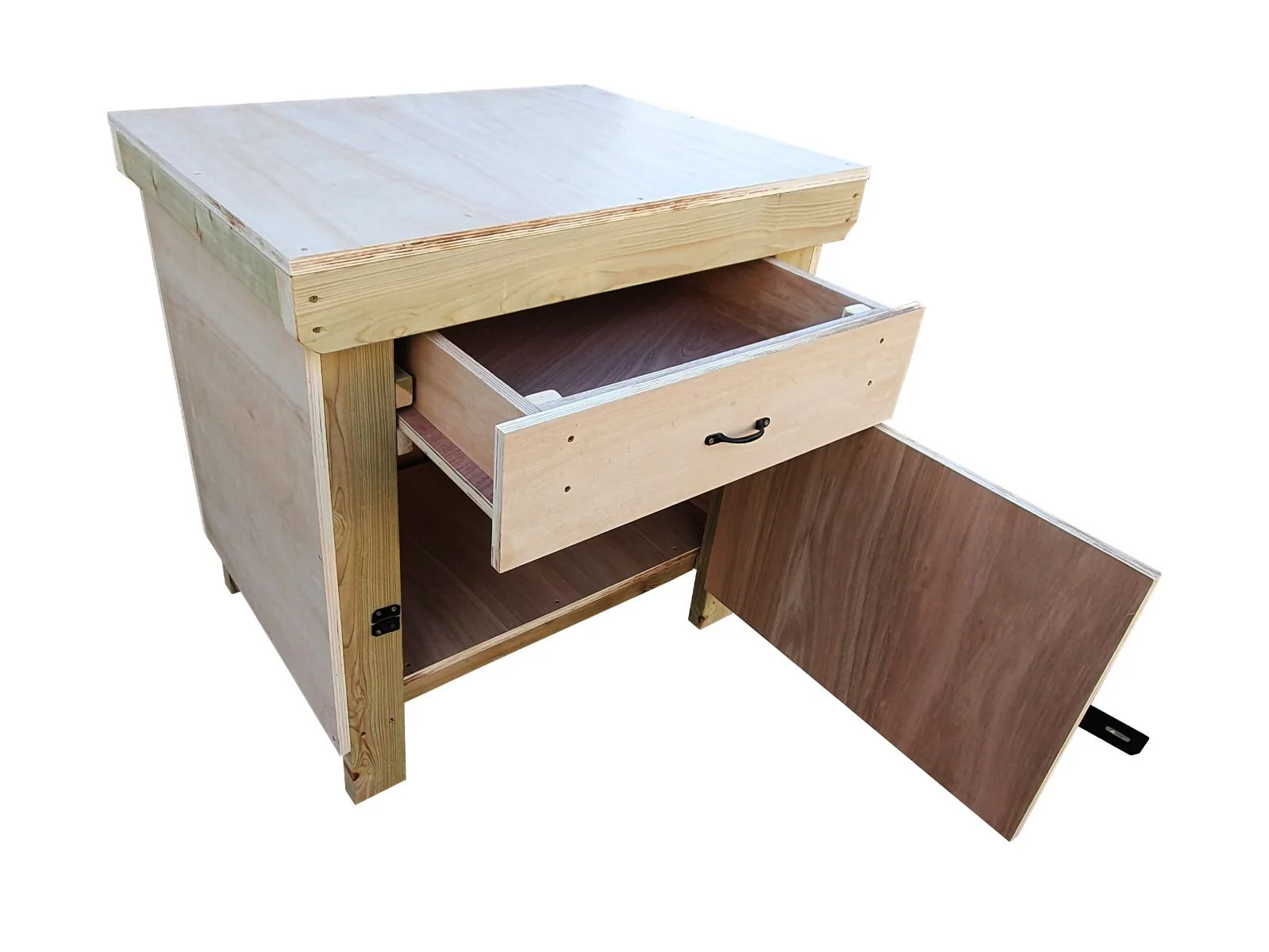 Wooden MDF top storage workbench with lockable cupboard and drawers (V.4) - Image 6