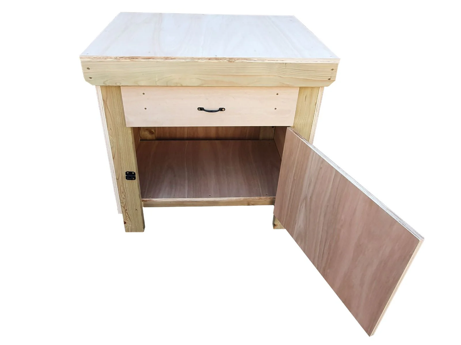 Wooden MDF top storage workbench with lockable cupboard and drawers (V.4) - Image 7