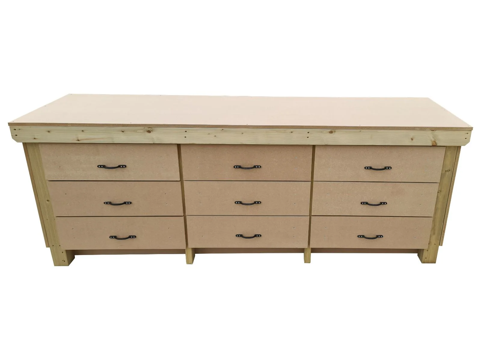 Wooden Mdf Top Workbench, Tool Cabinet (V.2) With Drawers - Image 10