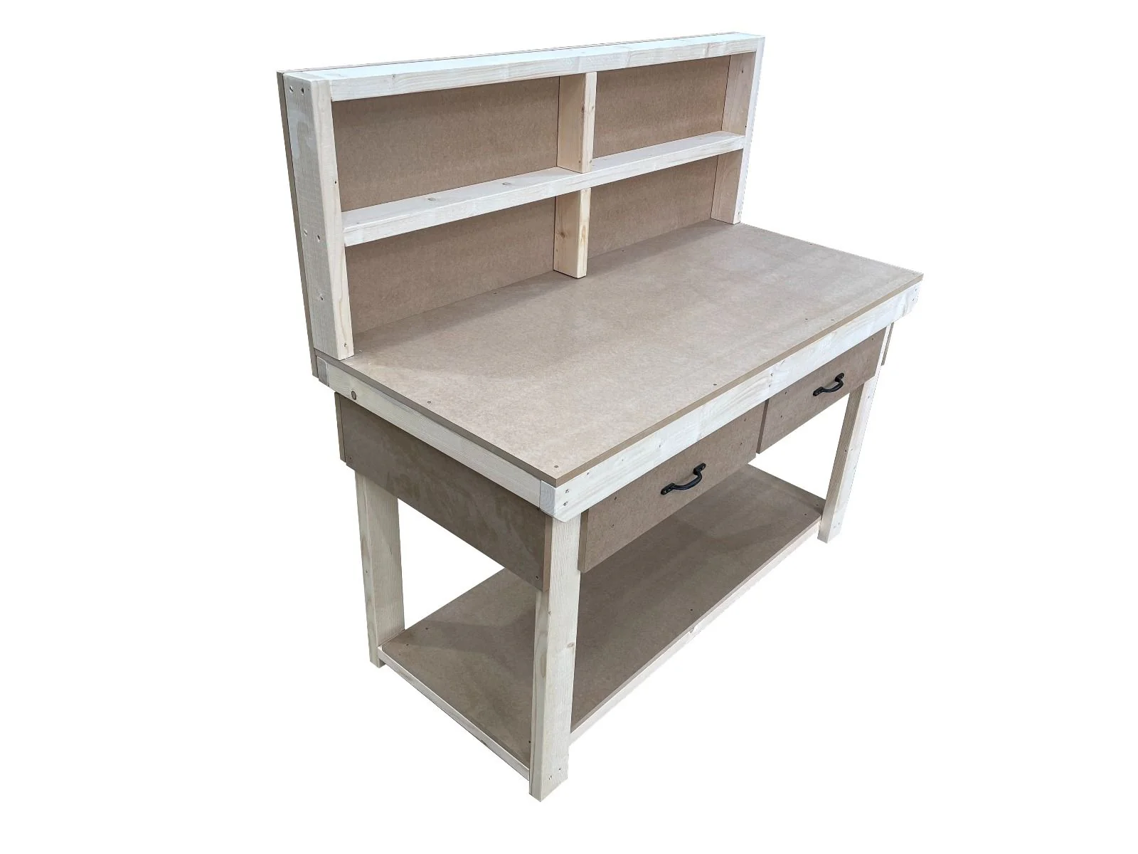 Wooden MDF workbench, tool cabinet with drawer (V.1) with back - Image 4